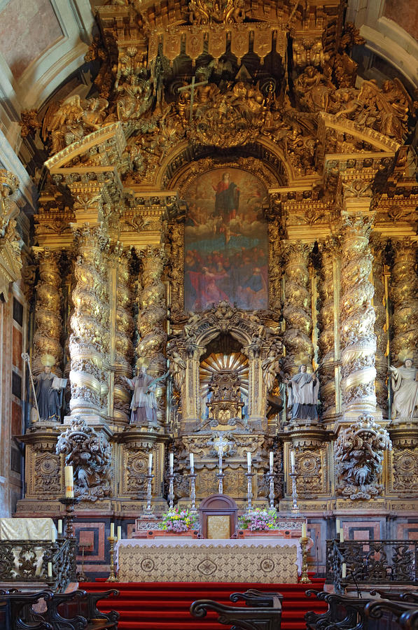Porto Cathedral Altar Photograph by Sally Weigand