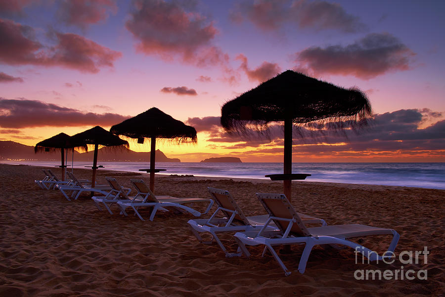 Beach Photograph - Porto Santo Beach At Dawn by Simon Bradfield