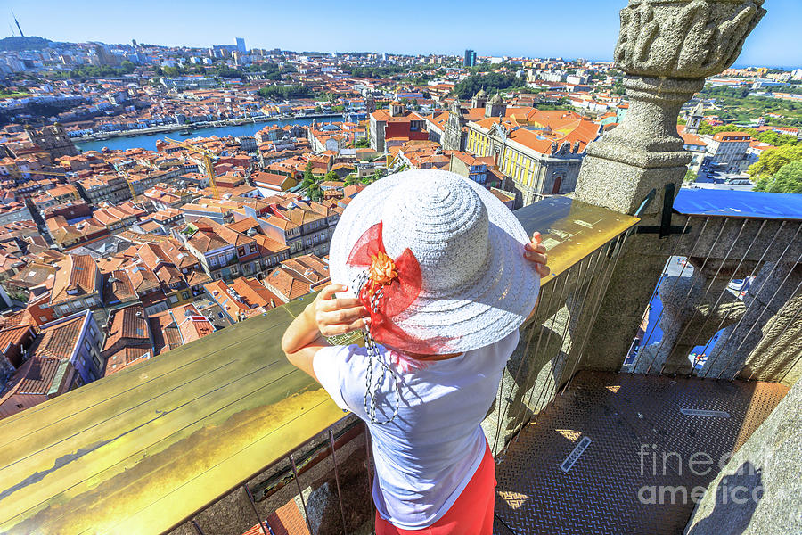 Porto skyline woman Photograph by Benny Marty