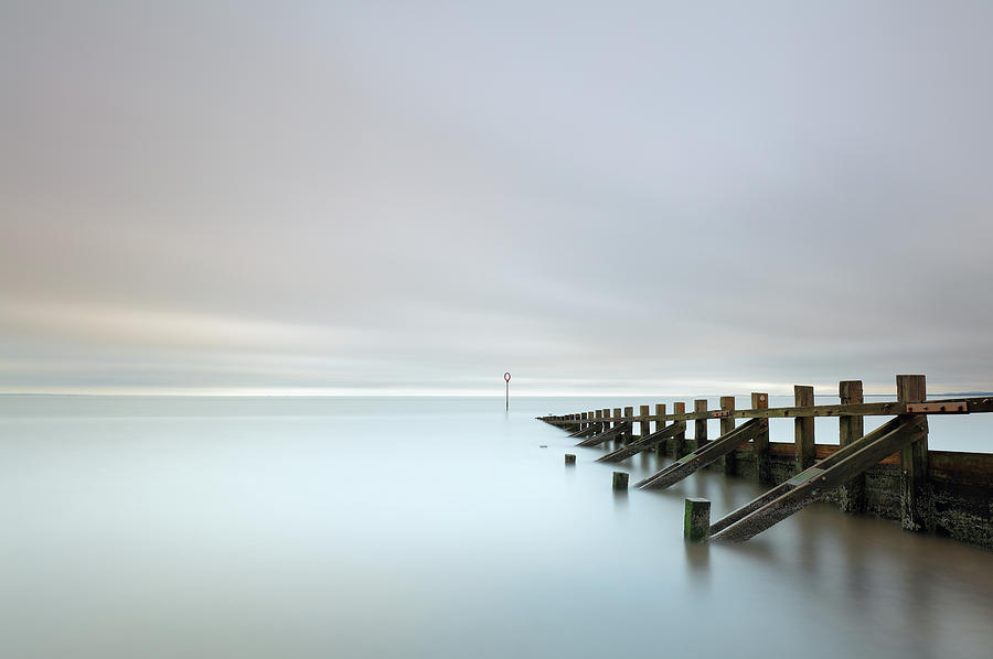 Nature Photograph - Portobello Sea Groynes by Grant Glendinning