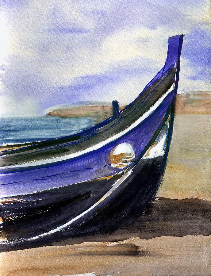 Boat Painting - Portoboat by Anselmo Albert Torres