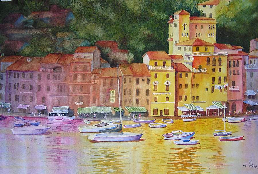 Portofino Afternoon Painting by Karen Stark
