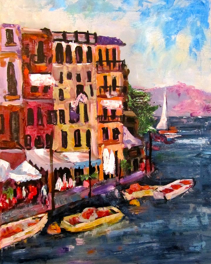 Portofino Painting by Barbara OToole
