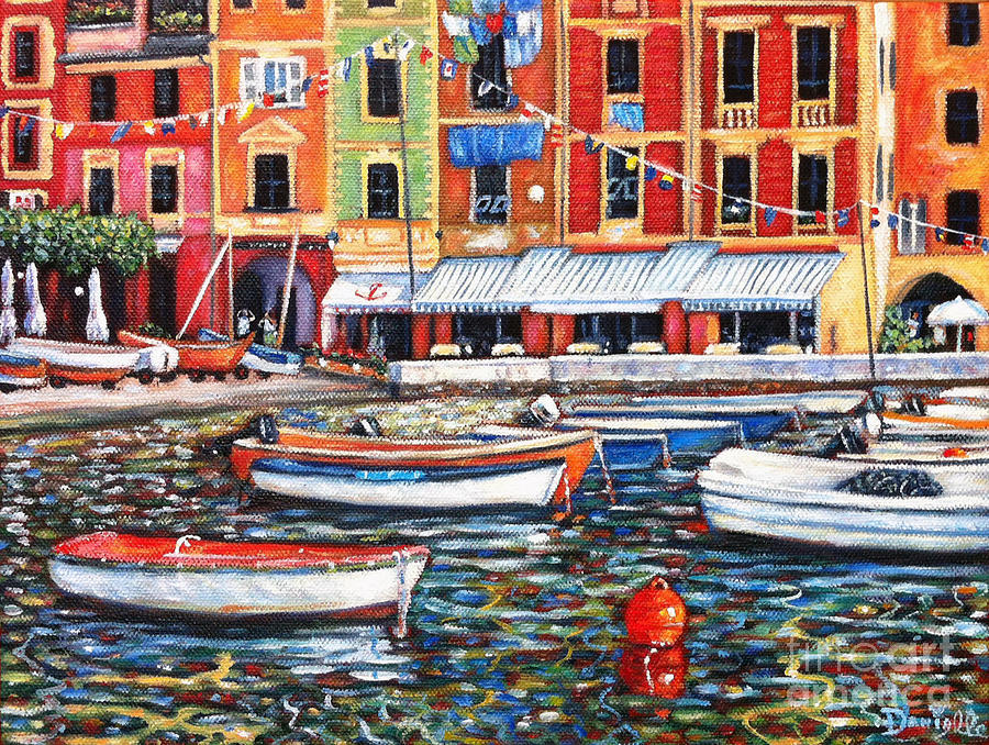 Boat Painting - Portofino  by Danielle Perry