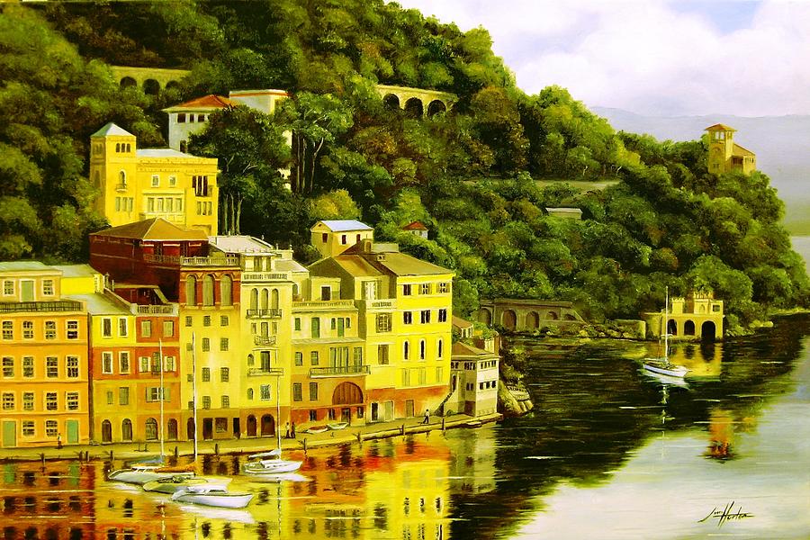 Mountain Painting - Portofino by Jim Horton Mountain Painting - Portofino by Jim Horton