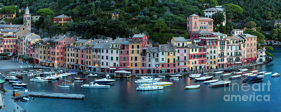 Portofino Panoramic Photograph by Brian Jannsen