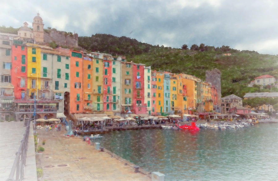 Portovenere Italy Waterfront Artistic Photograph by Joan Carroll