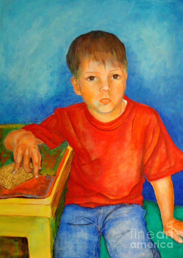 Portrait Andres Painting by Dagmar Helbig