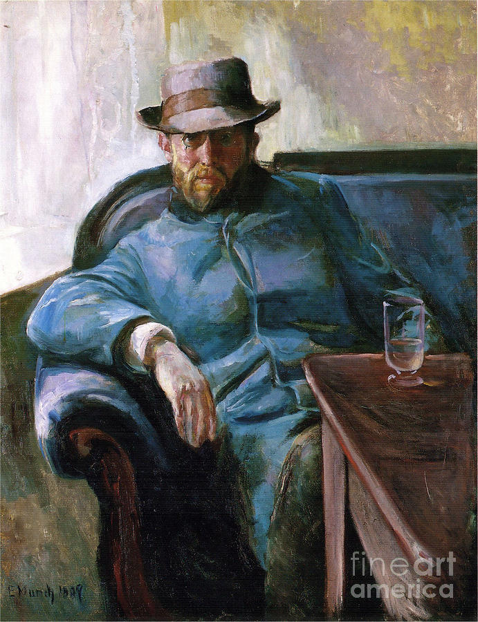 Edvard Munch Painting - Portrait de Hans Jaeger by MotionAge Designs