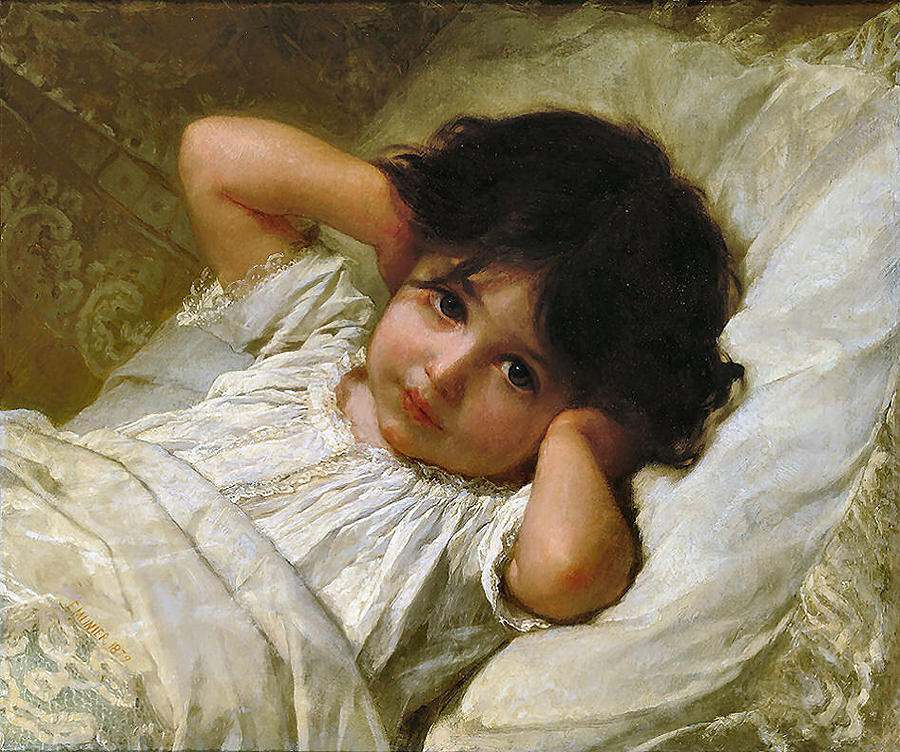 Portrait de Marie-Louise 1879 Painting by Emie Munier - Joy of Life Old Masters Gallery