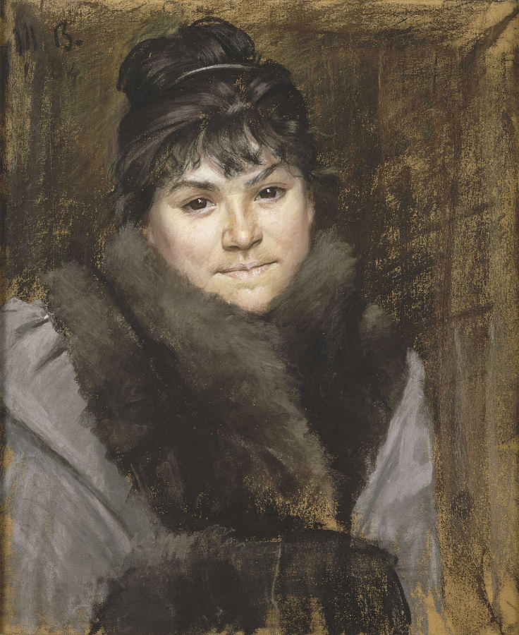 Portrait de Mme X Drawing by Marie Bashkirtseff