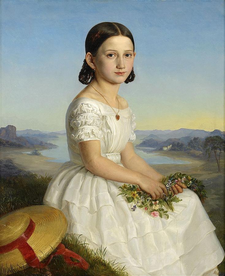 Portrait depicting a young Painting by MotionAge Designs