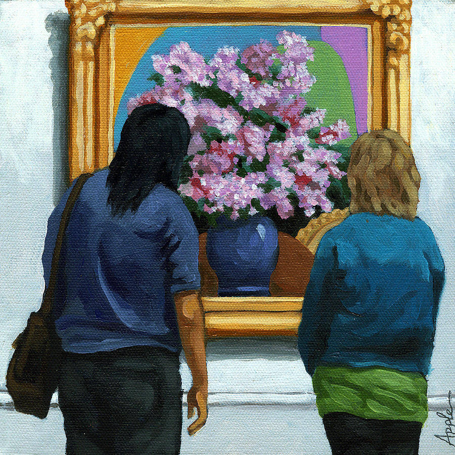 Impressionism Painting - Portrait Figurative - Lilacs by Linda Apple