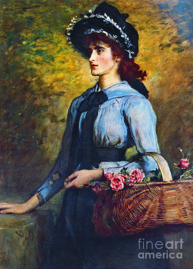 Portrait Flower Girl 1892 Photograph by Padre Art