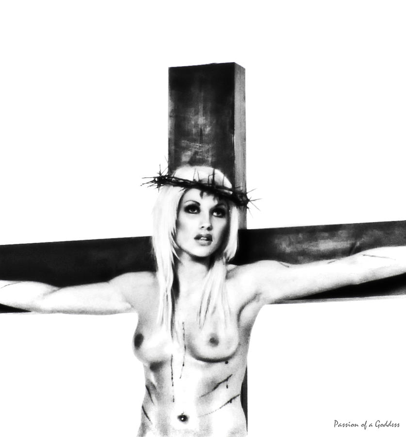 Portrait Photograph - Portrait Highlight Crucifix by Ramon Martinez