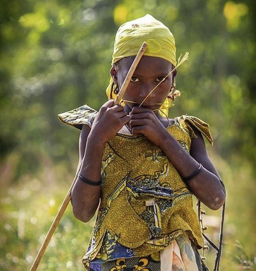 Portrait Photograph - Portrait If A Young Fulani Girl From by Zsolt Repasy