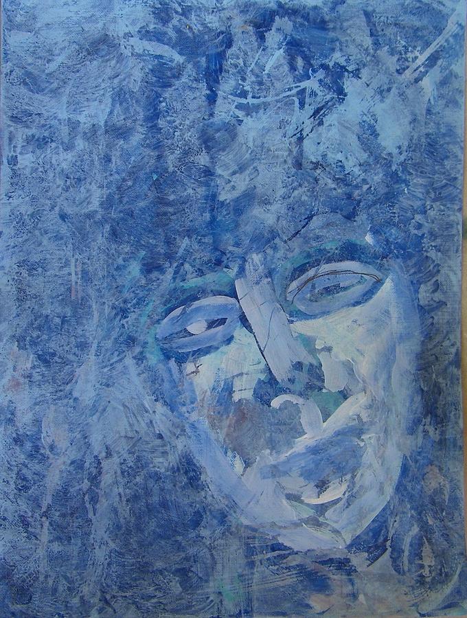 Portrait in Blues Painting by Judith Redman
