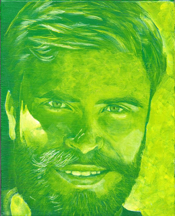 Portrait in green Painting by John Neeve