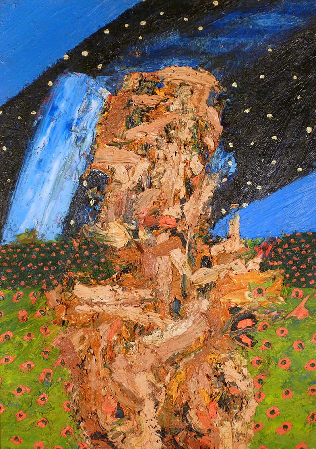 Portland Painting - Portrait In Landscape With Stars by JC Armbruster