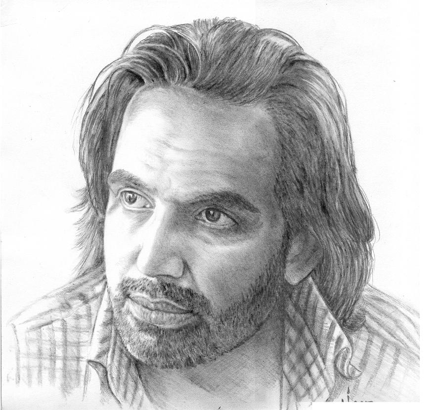 Portrait IQBAL RAZA Drawing by Noor Alassaba Fine Art America