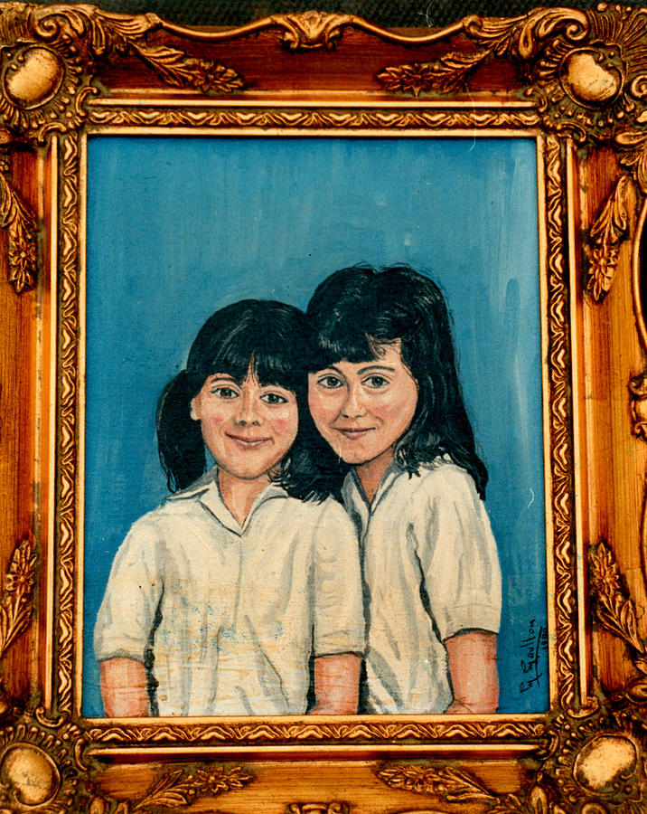 Portrait Lisa And Natasha Painting by Mackenzie Moulton