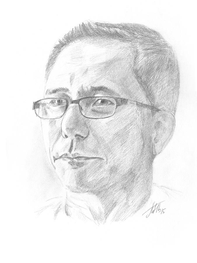 Portrait Drawing by Masha Batkova