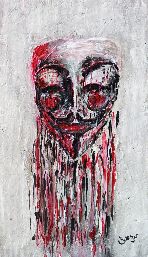 Portrait Melting of Anonymous Mask chan wikileak occupy guy fawkes sopa mpaa pirate lulz reddit Painting by M Zimmerman MendyZ
