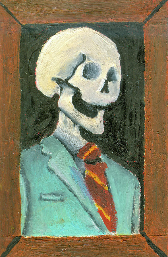 Skull Painting - Portrait by Mikey Milliken