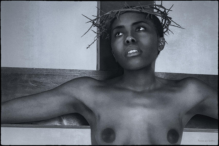 Portrait Photograph - Portrait of a black Jesus I by Ramon Martinez