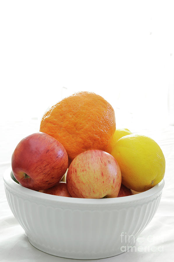 Portrait of a Bowl of Fruit Photograph by Timothy OLeary - Fine Art America