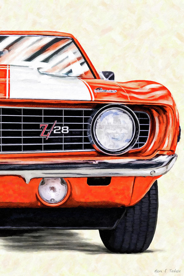 Portrait Of A Classic - 1969 Camaro Mixed Media by Mark Tisdale