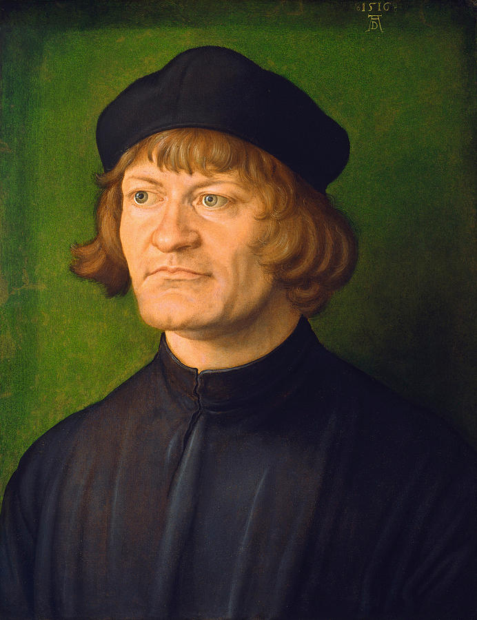 Portrait of a Clergyman Painting by Albrecht Duerer