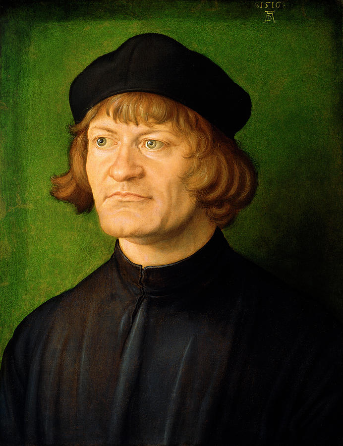 Portrait of a Clergyman  Painting by Albrecht Durer