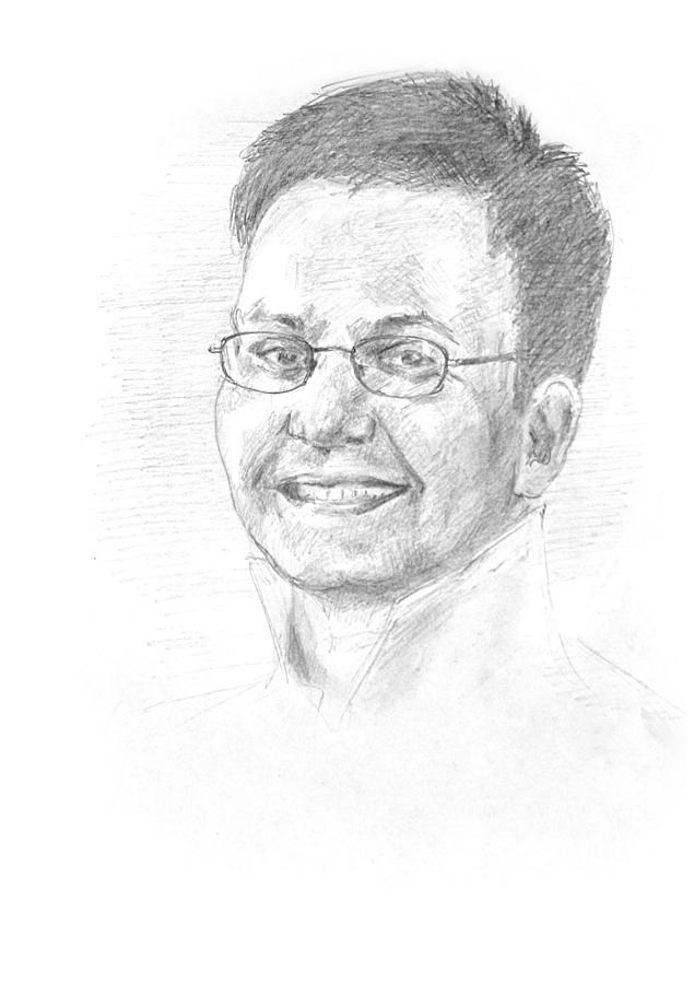 Portrait of a Composer Drawing by Masha Batkova