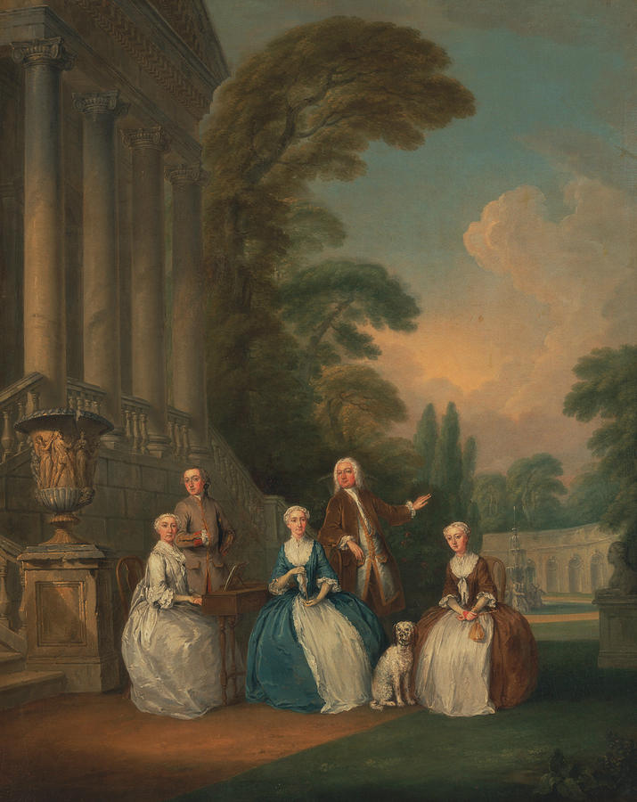Portrait of a Family Painting by Joseph Francis Nollekens