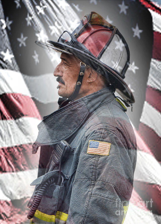 Portrait of a Fire Fighter Photograph by Jim Fitzpatrick