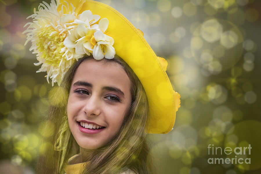 Portrait of a Flower-Girl Photograph by Eva Lechner