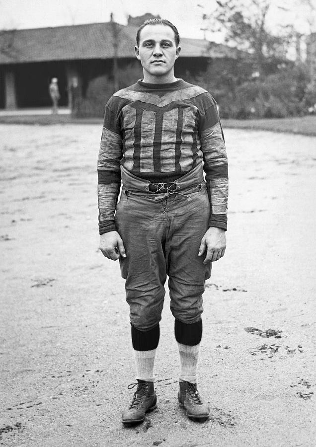 Portrait Of A Football Player Photograph by Underwood Archives