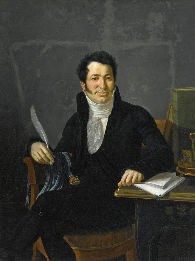 Portrait of a gentleman  probably the Chevalier de Vernegues Painting by Francois-Xavier Fabre
