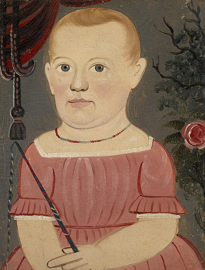 Portrait of a girl Painting by Attributed to William Matthew Prior