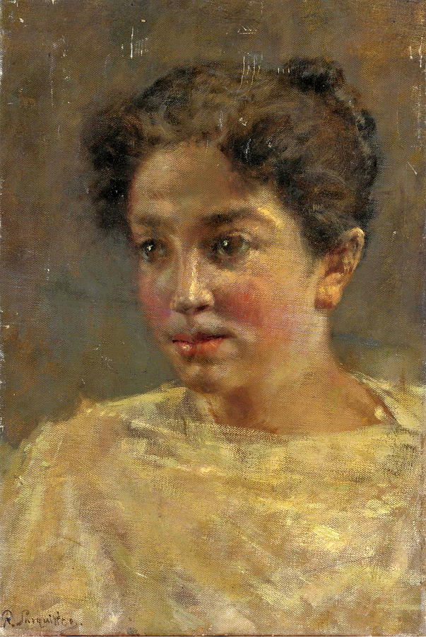 Portrait of a girl Painting by Pio Sanquirico