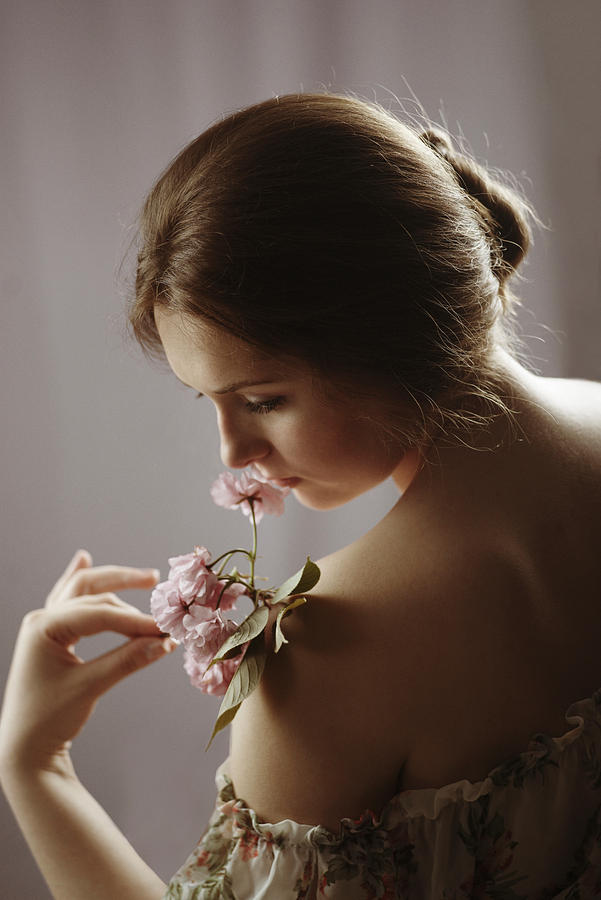 Portrait of a girl with Sakura Photograph by Vitaliy Bodnar - Fine Art ...