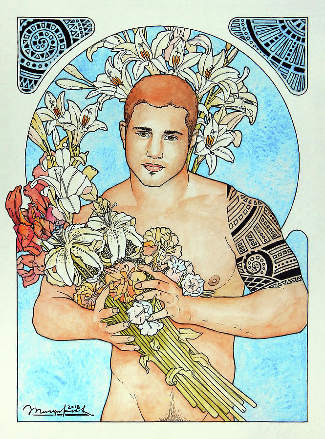 art nouveau male figures