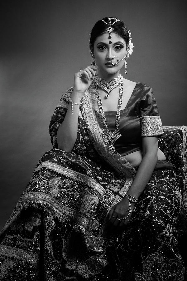 Portrait of a Indian bride Photograph by Kiran Joshi