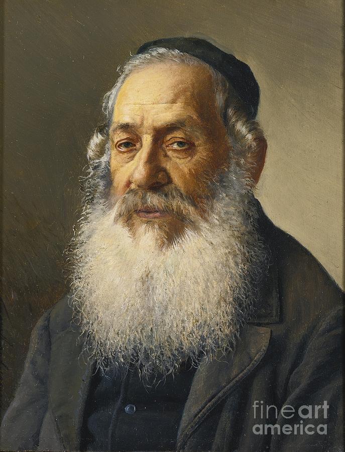 Isidor Kaufmann Painting - Portrait of a Jewish Man by Celestial Images