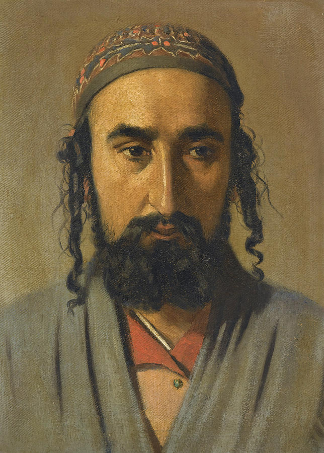 Vasily Vereshchagin Painting - Portrait of a Jewish Merchant by Vasily Vereshchagin