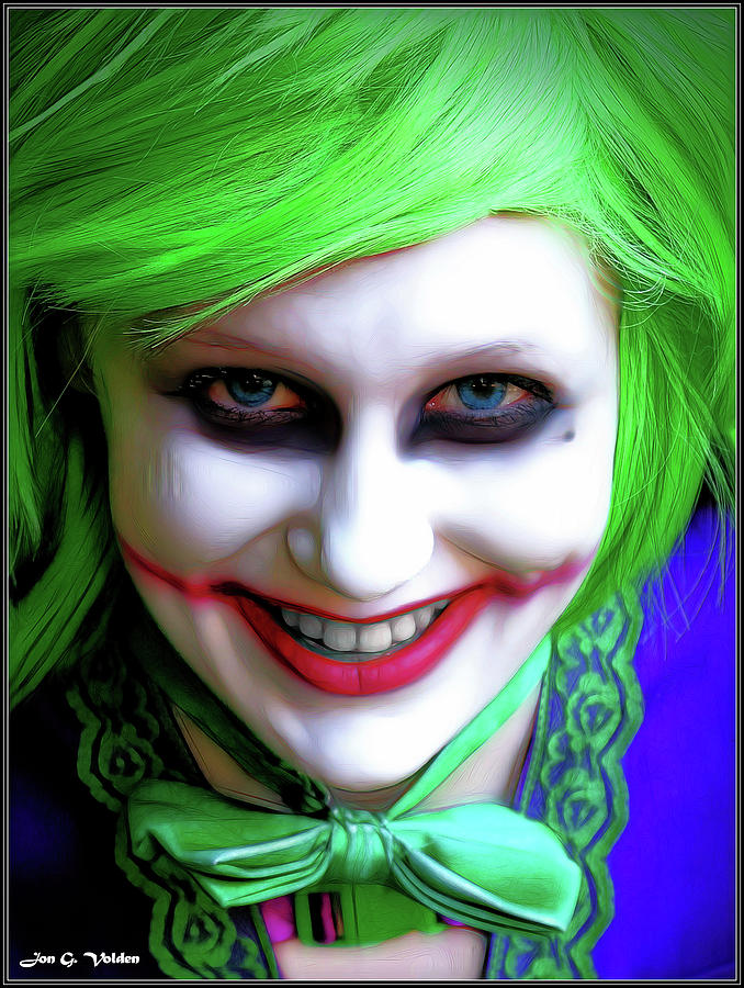 Portrait Of A Joker Photograph by Jon Volden