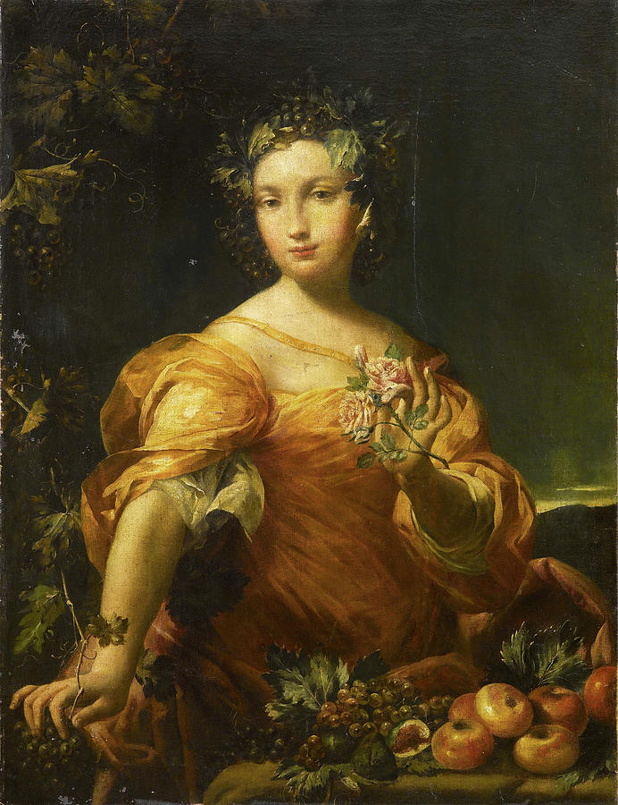 Portrait of a Lady as an Allegory of Abundance Painting by Giuseppe Maria Crespi