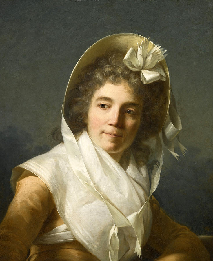 Portrait of a Lady Painting by Attributed to Henri-Pierre Danloux