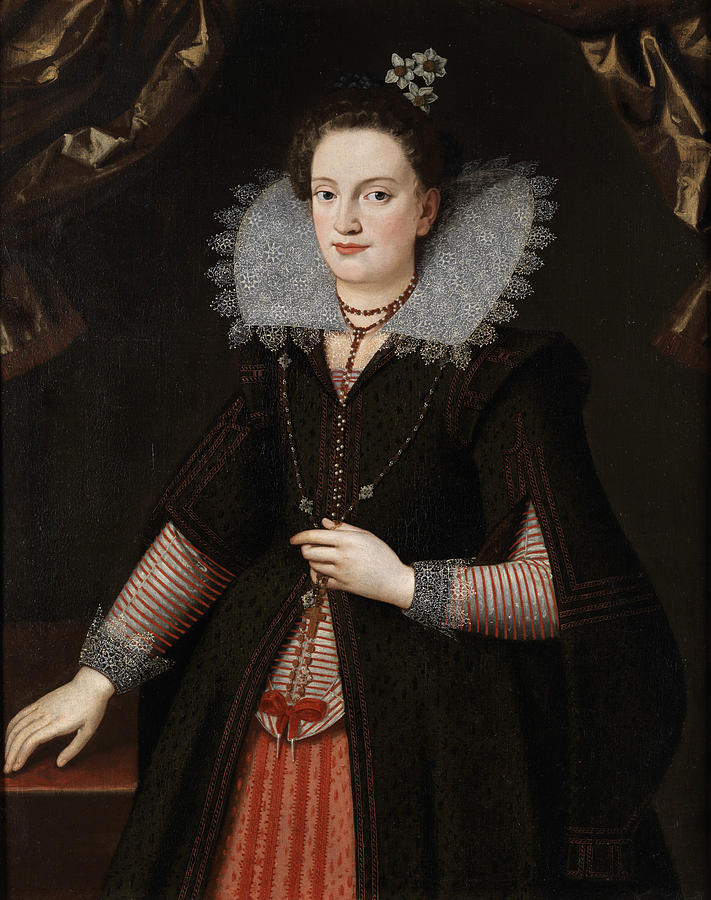 Portrait of a Lady Painting by Attributed to Scipione Pulzone